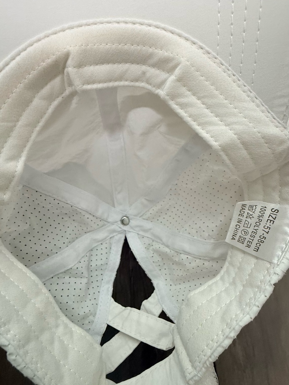 White Performance Baseball Cap - Picture 2 of 4